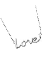925 Sterling Silver Love Word Necklace, 17 - £86.52 GBP
