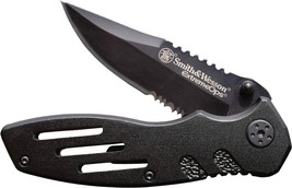 Smith &amp; Wesson SWA24S Extreme Ops Clip Point Liner Lock Folding Pocket K... - $368.59 MXN