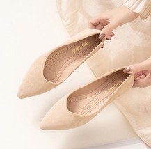 4 Colors Plus Size Ballet Shoes Ladies Pointed Toe Flats Soft Velvet Loafers Wom - £28.00 GBP