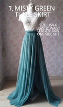 Maxi Tulle Skirt Outfit Floor Length Tulle Skirt Wedding Bridesmaid Tulle Skirt image 8