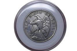 Chile 1902 Condor 50 Centavos Silver Coin - $34.99