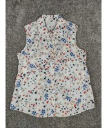 Charter Club Top Womens 4 Floral Button Up Tank Blouse Shirt Summer Comf... - £9.50 GBP