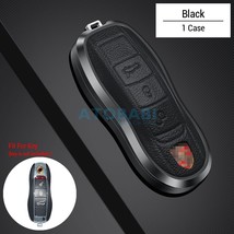 Aluminum Alloy With Leather Car Key Case Remote Protector Fe Cover For  Cayenne  - £50.93 GBP