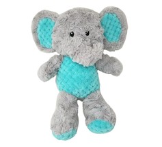 16&quot; Spark Create Imagine Elephant Grey &amp; Teal Stuffed Animal Plush Toy Rattle - £21.67 GBP