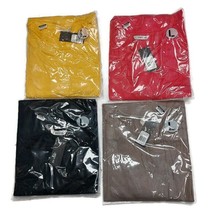 4-Pack Carol Vee Womens L Long Sleeve Solid Tops Shirts Pink Mocha Yello... - £22.68 GBP