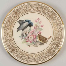 Lenox Boehm Bird Black-Throated Blue Warbler Collector Plate Dinner 24 K Vintage - £23.96 GBP