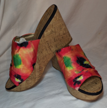 NEW NINE WEST  Cork Wedge Platform Heel Sandals Elspie Women Size 10M Mu... - $23.96