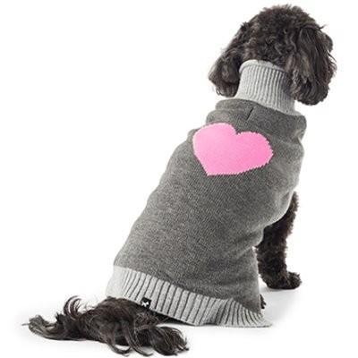 Hotel Doggy Roll Neck Heart Jacquart Dog Sweater - $14.95