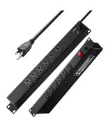 19&quot; 1U PDU 12 Outlets Rack Mount Power Strip Surge Overload Protection - $62.69