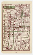 1951 Original Vintage Map Of Montreal Downtown Business Center Quebec Canada - £16.85 GBP