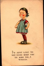 Charles Twelvetrees Postcard I&#39;d Just Like To See Some Bird Try To kiss Me ~BK-C - £3.96 GBP