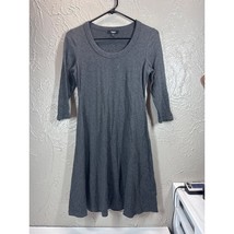 PREMISE Gray Knit Shirt Dress Scoop Neck 3/4 Sleeves Womens Size Medium - $408.81 MXN