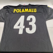 Pittsburgh Steelers Troy Polamalu NFL Officially Licensed Jersey M Medium vtg - £12.45 GBP