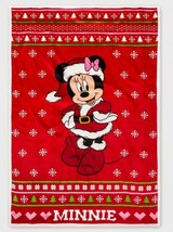 DISNEY SANTA MINNIE MOUSE Christmas  SOFT Plush Blanket Throw 60&quot;X90&quot; &amp; ... - £98.35 GBP