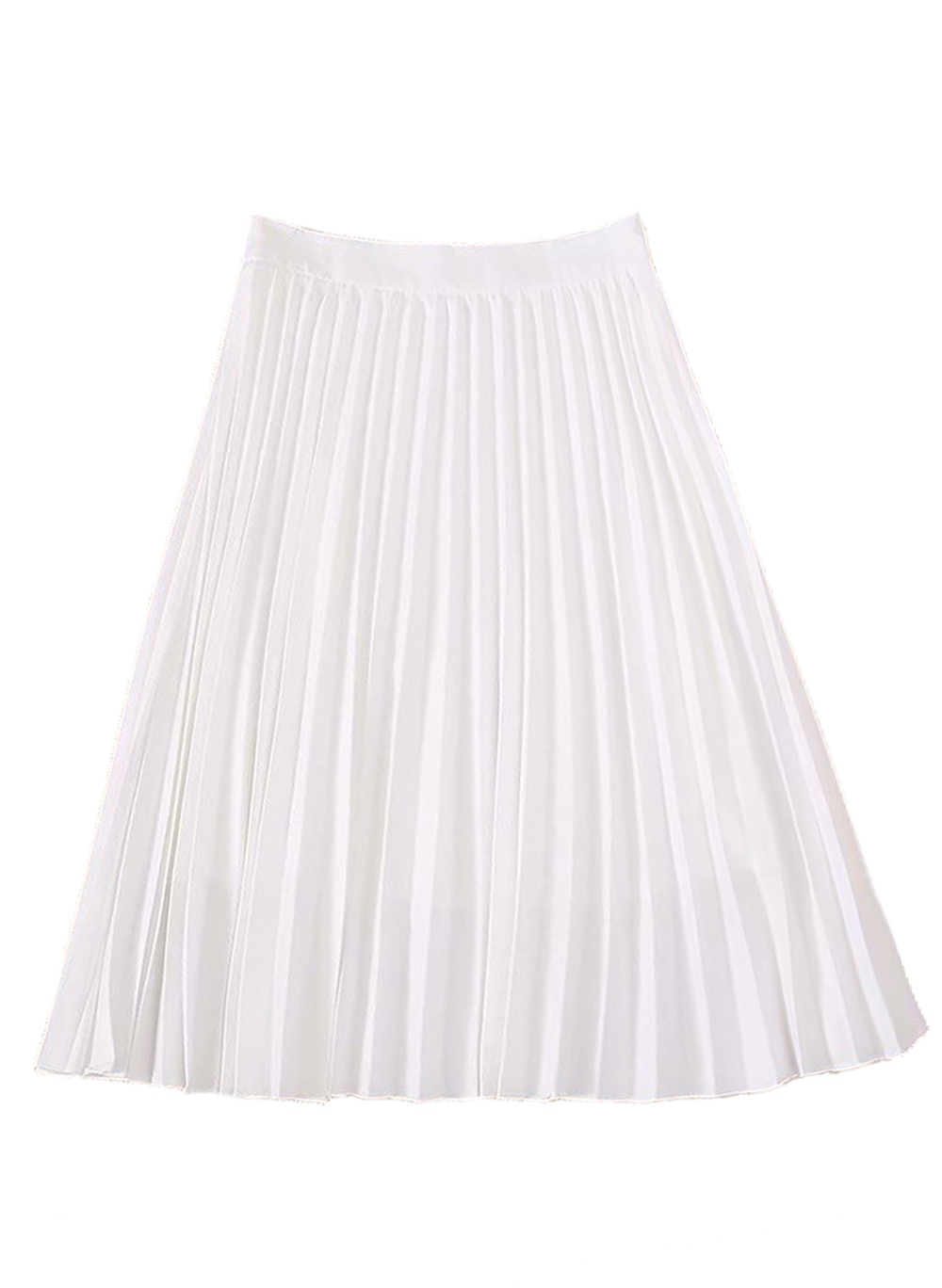 Queen Letizia of Spain Inspired White High-Rise Knife-Pleat A-Line Flare Skirt Item image 4
