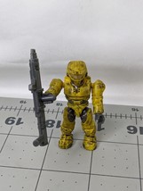 Mega Bloks Halo Spartan Figure Yellow Weapon 2 Inch - £7.89 GBP