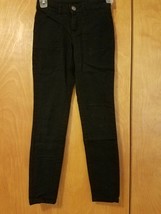 Justice Black Denim Jeans Pants Girls 10 Slim 10S NWOT - £8.64 GBP