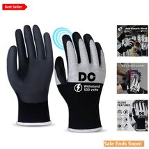 Large Touch-Screen Compatible Electrician Gloves - Insulated &amp; Durable D... - $21.73