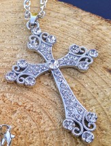 Large Cross CZ Necklace - $16.00