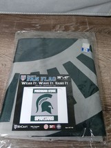 Michigan State University Fan Flag Spartan Banner Spartans Sparty MSU 36&quot;x 47&quot; - £12.41 GBP