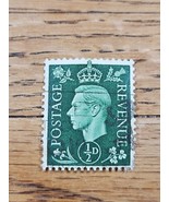 Great Britain Stamp King George VI 1/2d Used Green - $1.89