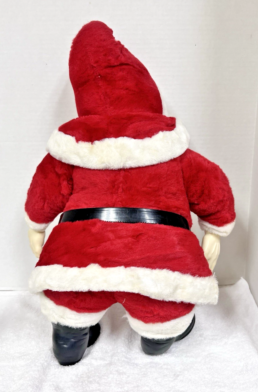 Vintage MCM My Toy Santa Claus 21" Rubber Face Christmas Doll Plush 1950s Blue E Item image 7