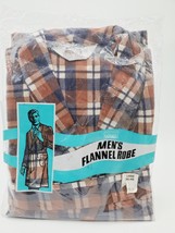 NOS Vintage 60’s Montgomery Ward Robe L Flannel Brown Tartan Plaid Pocke... - $626.27 MXN