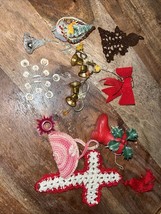 Vintage Lot of 10 Mini Christmas Tree Ornaments (some Handmade) - €8,33 EUR