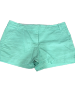 J. Crew Women’s Aqua Green Chino Shorts Size 10 Recycled Cotton Casual Wear - $224.64 MXN