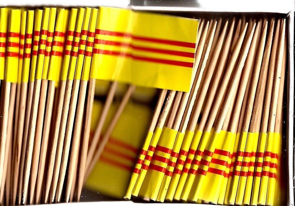 One Box of 100 South Vietnam Toothpick Flags, 100 Small Mini Internation... - $7.90