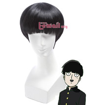 Anime Mob Psycho 100 Kageyama Shigeo Short Straight Black Bang Cosplay Wig - £17.25 GBP