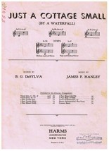 Just A Cottage Small Sheet Music B DeSylva James Hanley - £1.71 GBP