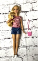 Mattel 2017 New Born Pups Barbie With Different Dog &amp; Articulated Knees - £8.44 GBP