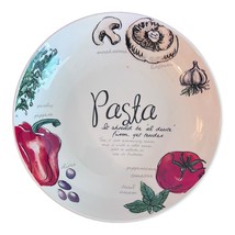 White Porcelain Pasta Serving Bowl 11in Vegetable and Herb KLOC With Label - £11.67 GBP