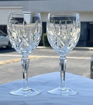 Gorham Crystal Lady Anne Pair Wine Glasses Discontinued Estate Find 6-7/8&quot; - $45.36