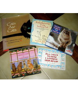 6-Book Mixed Lot CAT / FELINE Humor, Christmas, Poems, Guides - Hard/Sof... - £15.58 GBP