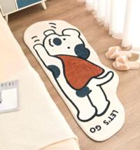 Cute cartoon dog rug carpet for bedroom, Bedside area rug, Kids bedroom soft mat - £33.49 GBP