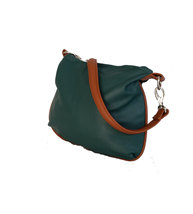 Green Leather Bag, Shoulder Leather Bag Purse, Fashion Purse, Flat Purse, Becky - £62.14 GBP