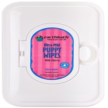 Earthbath Ultra-Mild Puppy Wipes, Wild Cherry 1ea/100 ct - £21.45 GBP