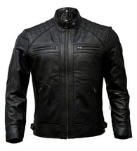 Men&#39;s Real Lambskin Leather Biker Jackets | Trendy Windbreaker Motorcycle Leathe - £70.39 GBP+