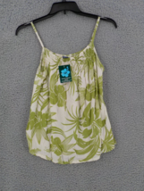 Hibiscus Collection Womens Top Sz M Hibiscus Flower Spaghetti Strap Sage Green - £11.80 GBP