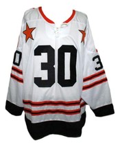 Gerry Cheevers #30 Wha All Star Retro Hockey Jersey New White Any Size image 4
