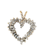 10k Yellow Gold 1/2ctw Diamond Heart Pendant 1.7g - $485.10