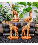 Ebros Set of 4 Miniature 4 Poses Safari Giraffe Figurines 3.5&quot; Height Ho... - $28.69 CAD