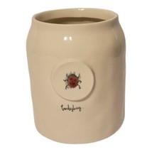 Magenta Ladybug Ceramic Utensil Holder Crock Jar Vase Herb Pot Planter 4.75” T - £15.97 GBP