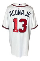 Ronald Acuna Jr. Signé en Noir Braves Blanc Nike Baseball Jersey 18 Roy JSA - £272.21 GBP