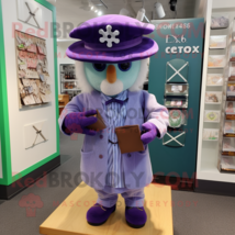 Lavender Celtic Cross mascot costume character dressed with a Oxford Shirt and H - $1,289.00