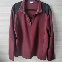 Calvin Klein Burgundy 1/4 Zip Collared Pullover Sweater Top Mens Size XL - $27.61