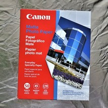 CANON Matte Photo Paper For Inkjet Printers 50 Sheets 8.5&quot; x 11&quot; New - $11.89