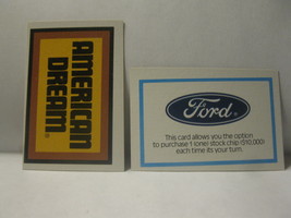 1979 The American Dream Board Game Piece: Ford card - £0.79 GBP